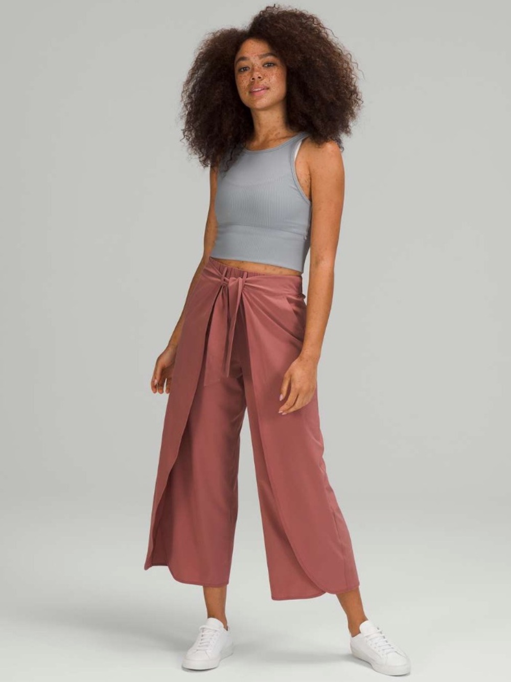 Lululemon Wrap Front Wide-Leg High Rise Crop "24 size 10 SPICED CHAI